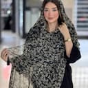 شال چاپی پلیسه دور دوخت منگوله دار کد 4372