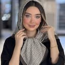 روسری نخی ژاکارد دور دوخت کد 4277