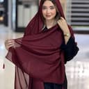 شال نخی چهارفصل منگوله دار کد 4597
