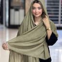 شال نخی ژاکارد پلیسه دور دوخت کد 4536
