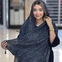 شال صابونی پلیسه دور دوخت منگوله دار کد 4463