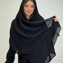 شال راه راه مخمل منگوله دار کد 4629