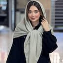 روسری جناقی دور دوخت منگوله دار کد 4647