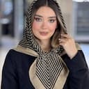 روسری نخی ژاکارد دور دوخت کد 4258