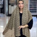شال چاپی پلیسه دور دوخت کد 4450