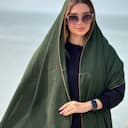 شال پلیسه پاییزه دور خز وارداتی کد 4608