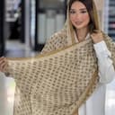 شال چاپی پلیسه دور دوخت کد 4352
