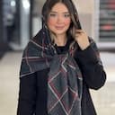 روسری گارزا ژاکارد دوردست دوز کد 4312