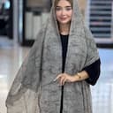 شال نخی ژاکارد پلیسه دور دوخت  کد 4472