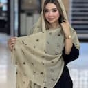 شال چاپی پلیسه دور دوخت کد 4526