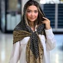 روسری گارزا ژاکارد دست دوز کد 3026