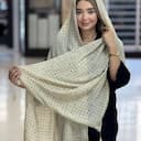شال نخی ژاکارد پلیسه دور دوخت کد 4538