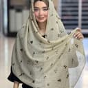 شال چاپی پلیسه دوردوخت کد 4454
