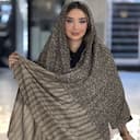 شال نخی ژاکارد منگوله دار کد 4190